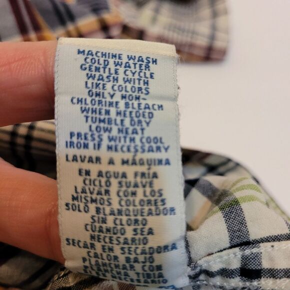 Polo Jeans Co Ralph Lauren Sz XL Mens Short Sleeve Plaid Button Down Shirt Logo‎ - Picture 5 of 7